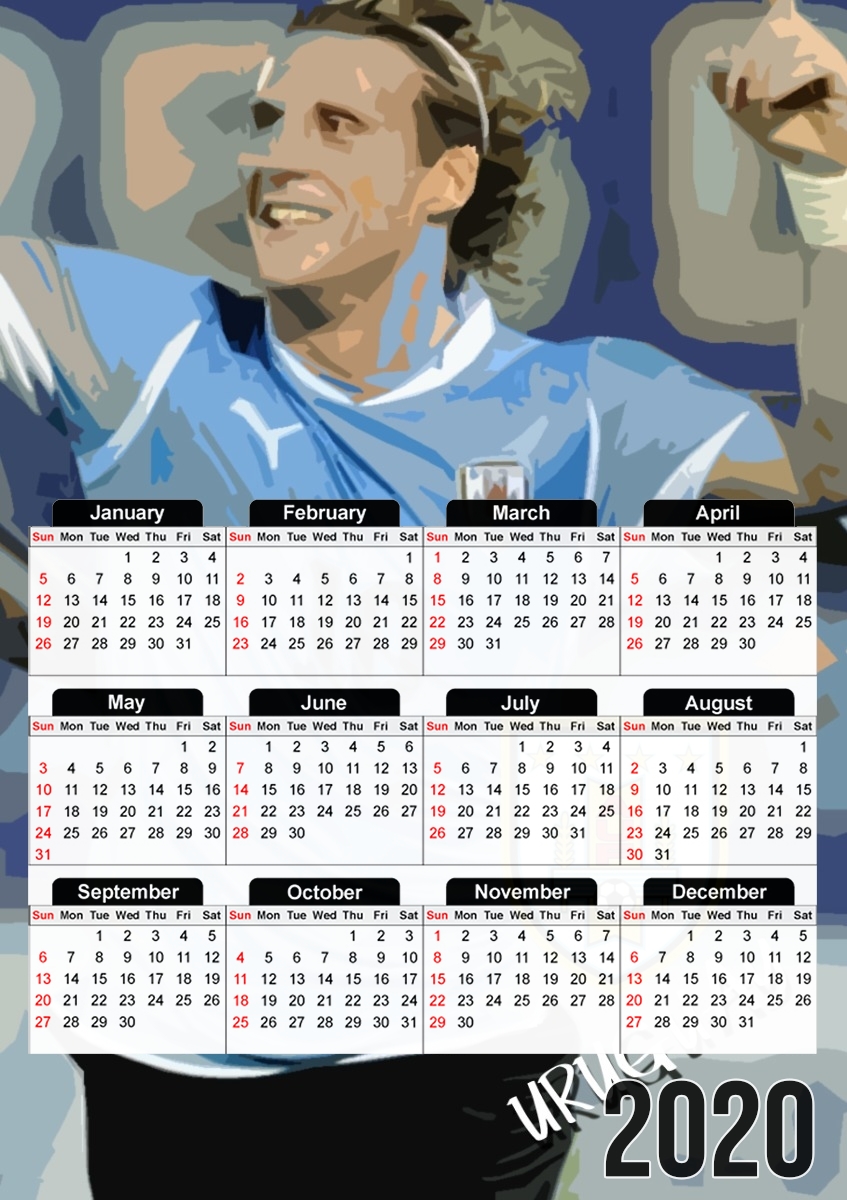  Uruguay Foot 2014 para A3 Photo Calendar 30x43cm