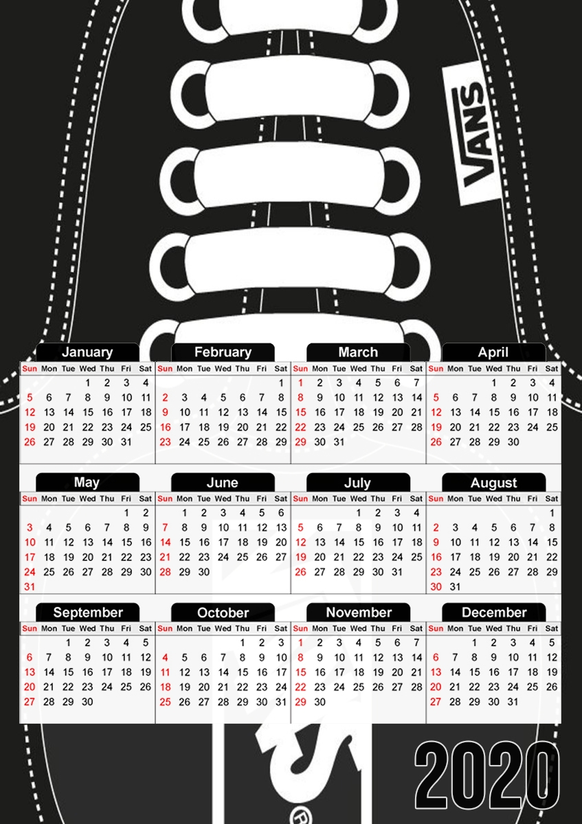  Vans Shoes looking para A3 Photo Calendar 30x43cm