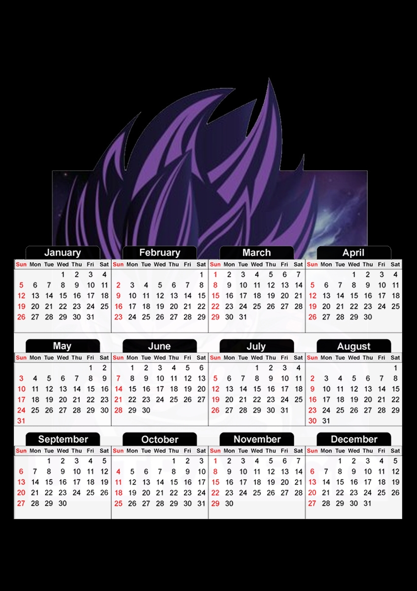  Vegeta Ultra Ego para A3 Photo Calendar 30x43cm