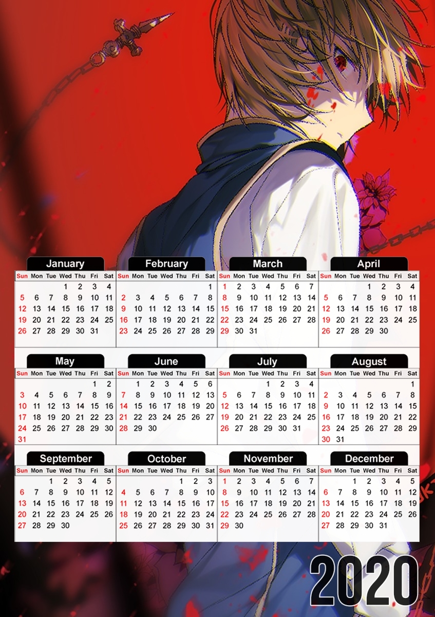  Vengeful Kurapika hxh para A3 Photo Calendar 30x43cm