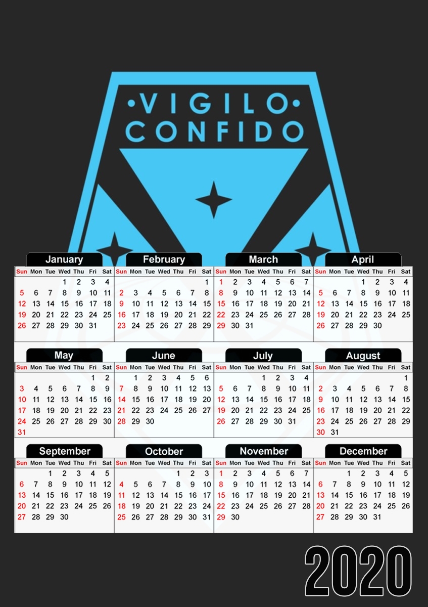  Vigilo Confido XCom para A3 Photo Calendar 30x43cm