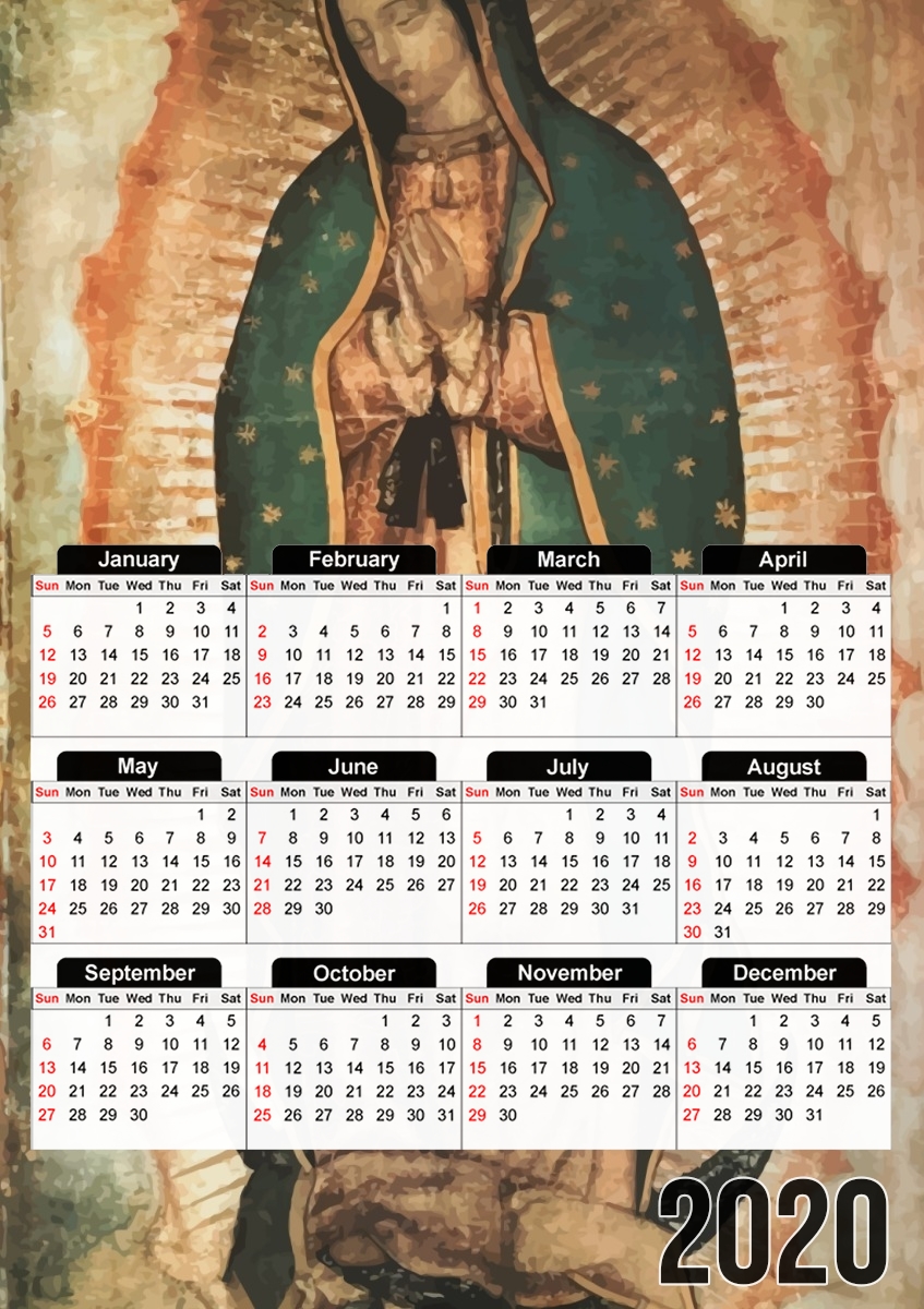  Virgen Guadalupe para A3 Photo Calendar 30x43cm