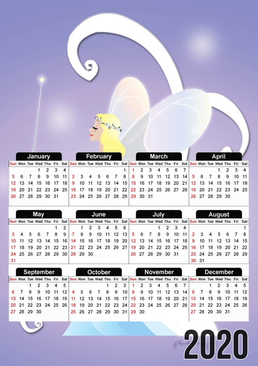  Virgo - Blue Fairy para A3 Photo Calendar 30x43cm