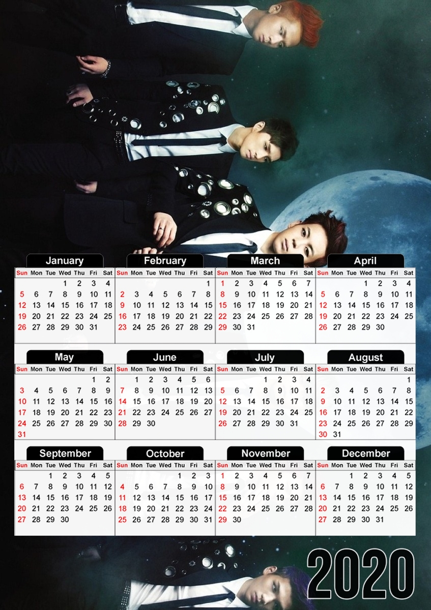  Vixx Kpop para A3 Photo Calendar 30x43cm