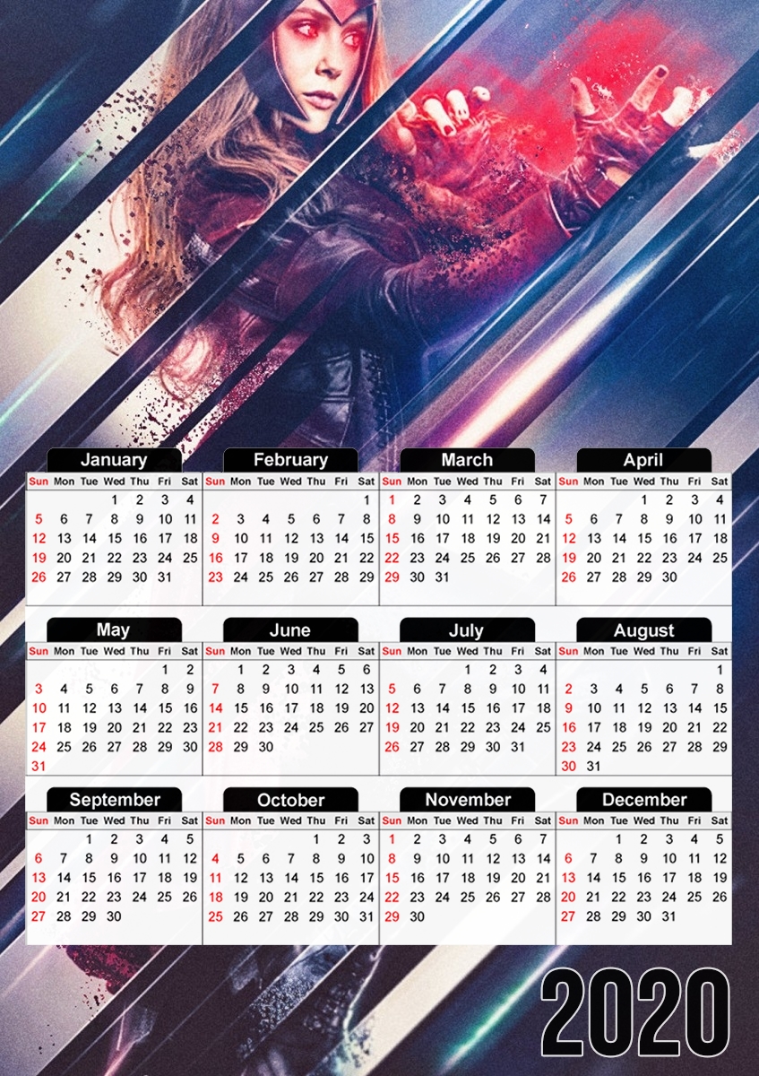  Wanda maximoff witch para A3 Photo Calendar 30x43cm