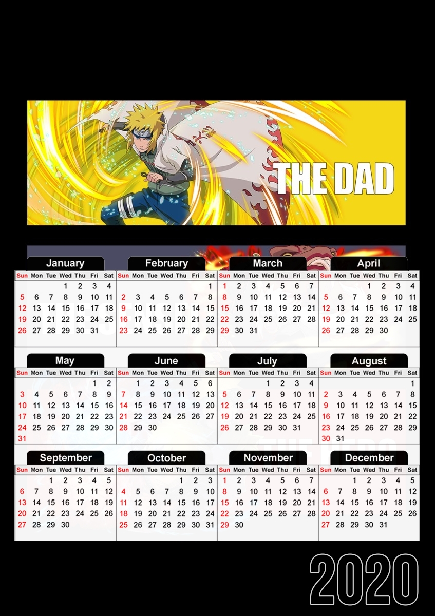  Way Of Ninja Uzumaki Path para A3 Photo Calendar 30x43cm