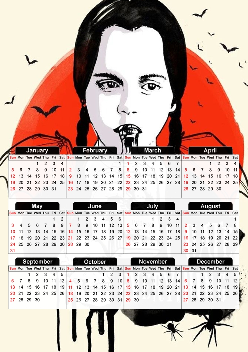  Wednesday Addams have everything para A3 Photo Calendar 30x43cm