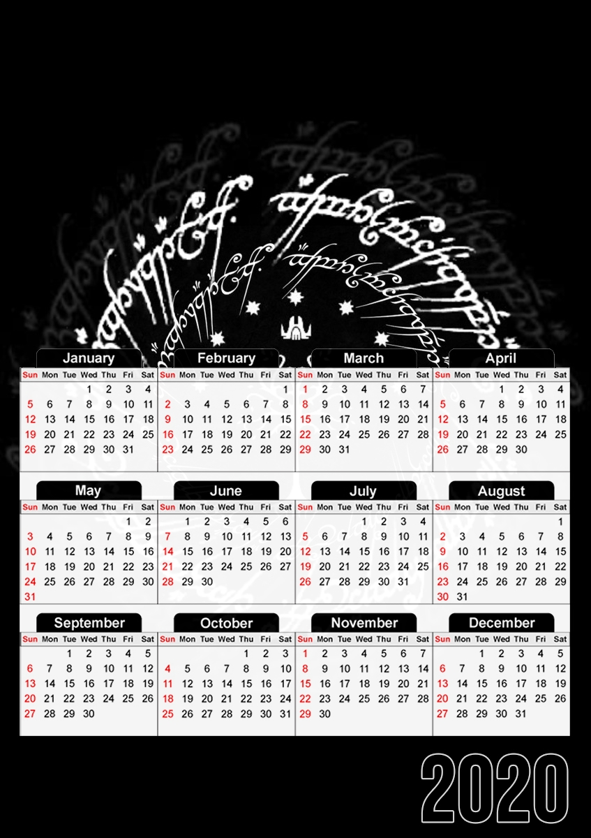  White tree of Gondor para A3 Photo Calendar 30x43cm