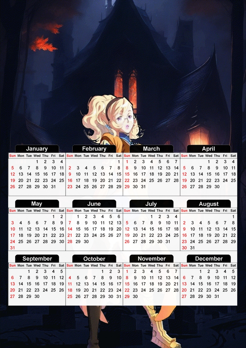  Wild Arms para A3 Photo Calendar 30x43cm