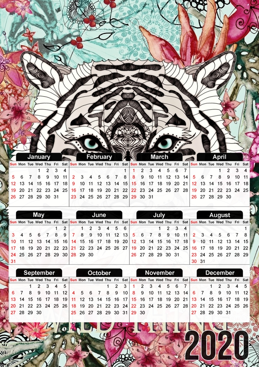  WILD THING para A3 Photo Calendar 30x43cm