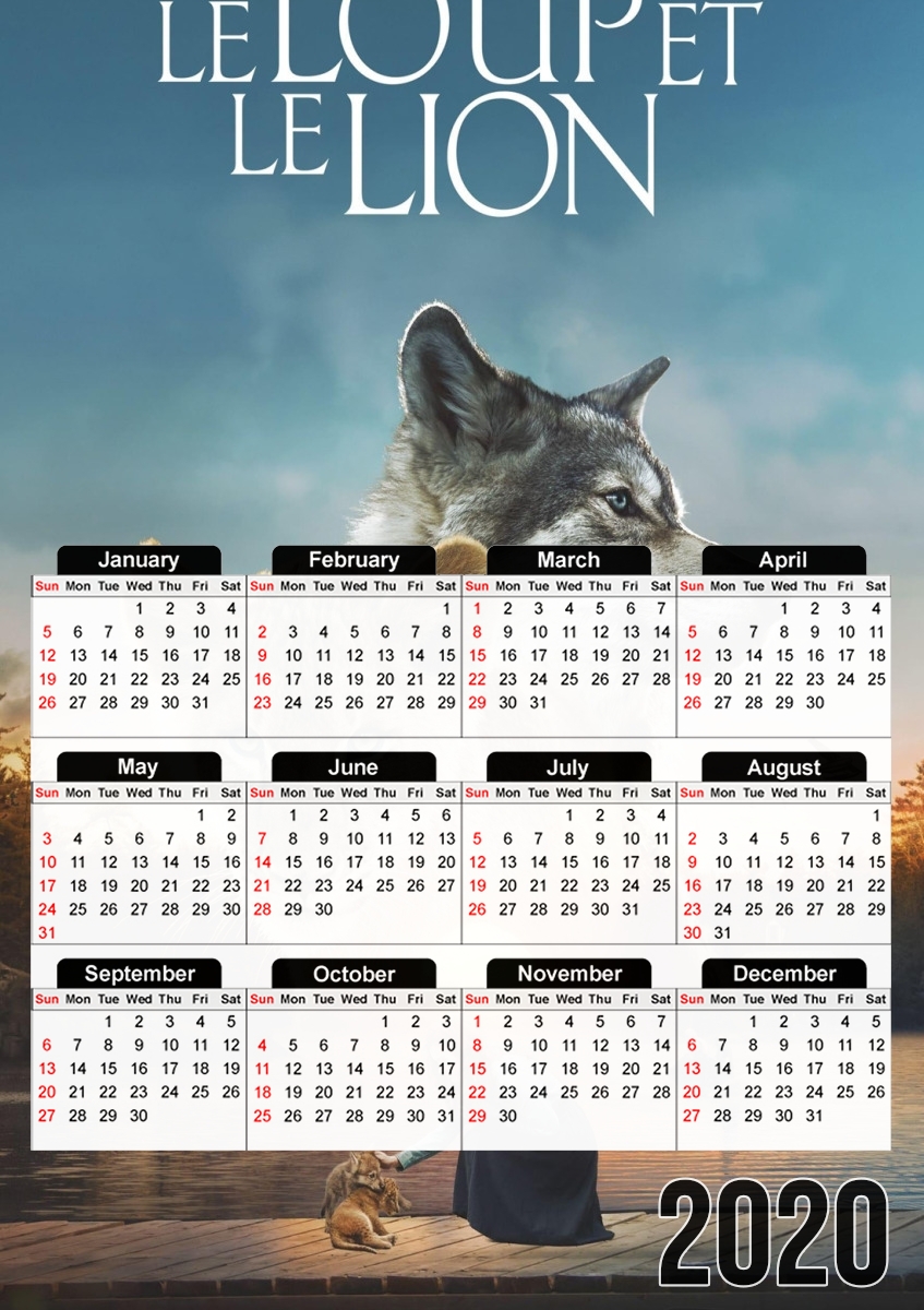  El Lobo y el León para A3 Photo Calendar 30x43cm