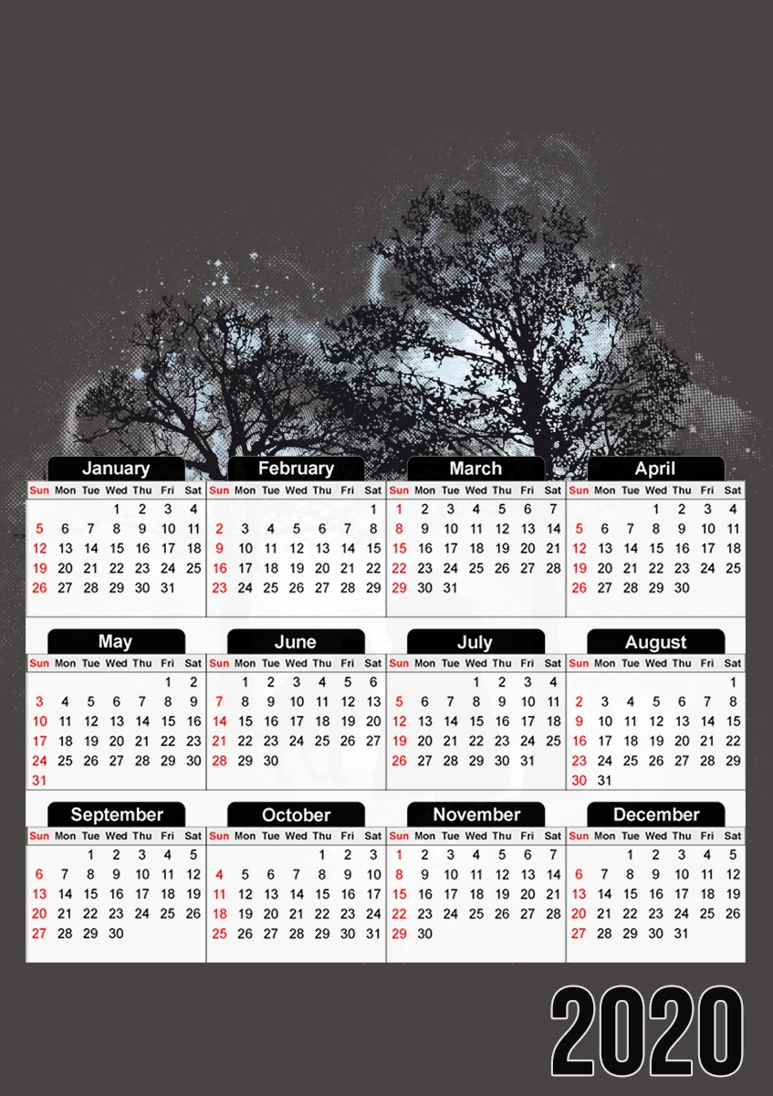  Wolf Snow para A3 Photo Calendar 30x43cm