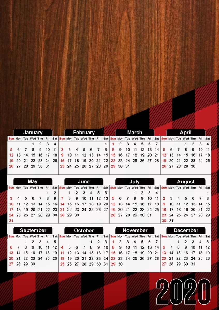  Wooden Lumberjack para A3 Photo Calendar 30x43cm