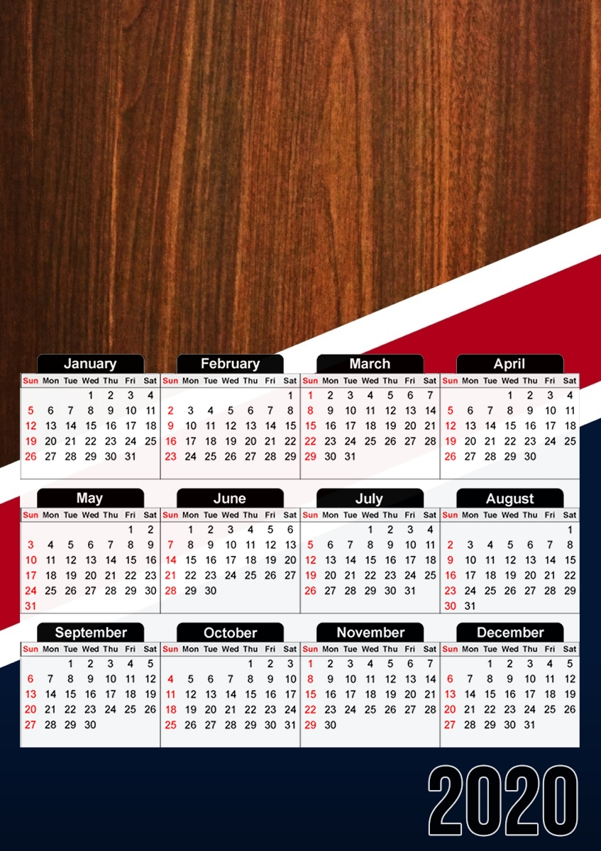  Wooden New England para A3 Photo Calendar 30x43cm