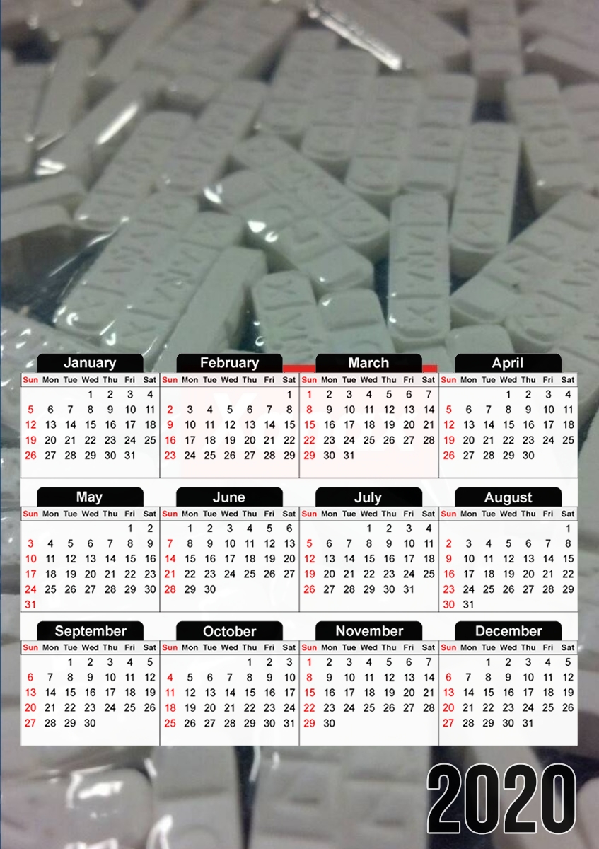  Xanax Alprazolam para A3 Photo Calendar 30x43cm