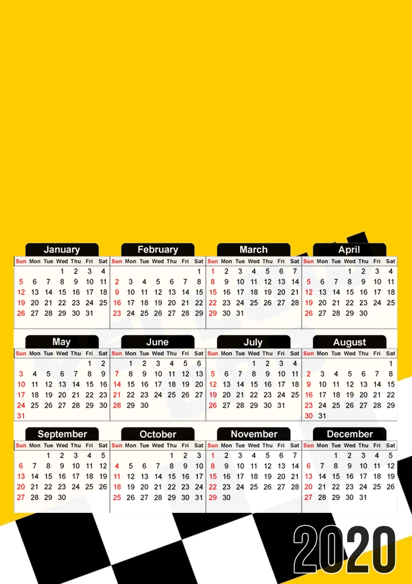  Yellow Cab para A3 Photo Calendar 30x43cm