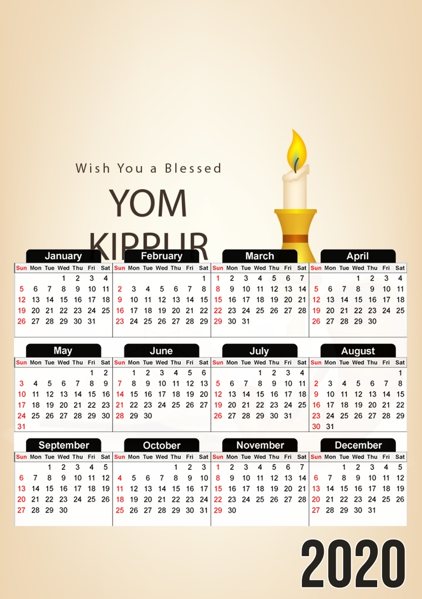  yom kippur Day Of Atonement para A3 Photo Calendar 30x43cm