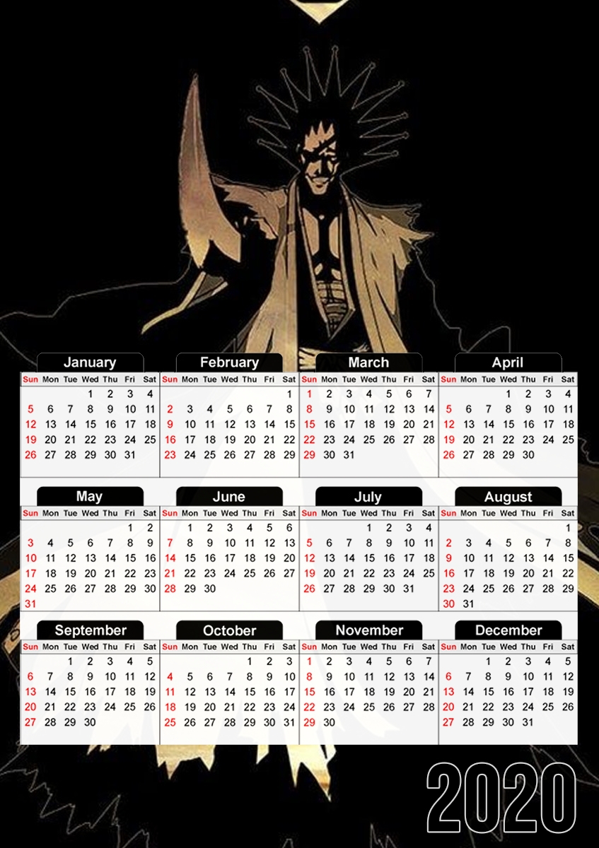  Zaraki kenpachi para A3 Photo Calendar 30x43cm