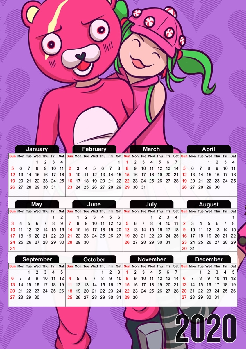  Zoey And Bisounours Skins para A3 Photo Calendar 30x43cm