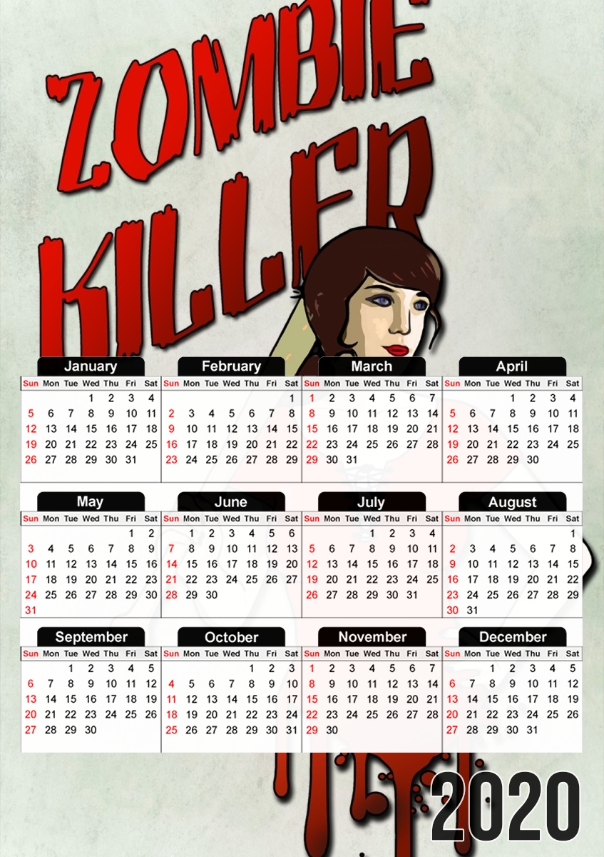  Zombie Killer para A3 Photo Calendar 30x43cm