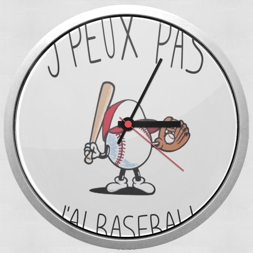  Je peux pas j'ai Baseball para Reloj de pared