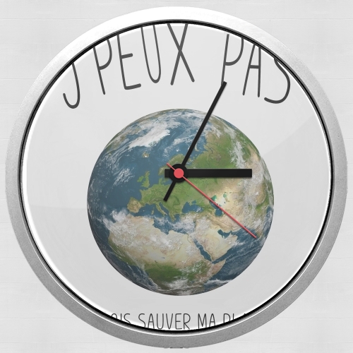  Je peux pas je dois sauver ma planete para Reloj de pared