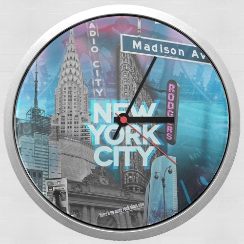  New York City II [blue] para Reloj de pared