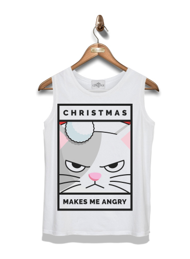  Christmas makes me Angry cat para Tapa del tanque del niño