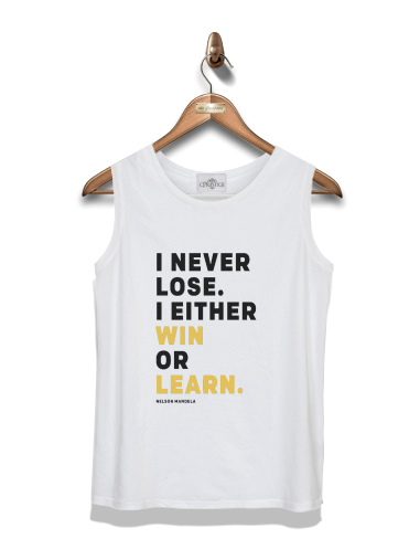  i never lose either i win or i learn Nelson Mandela para Tapa del tanque del niño