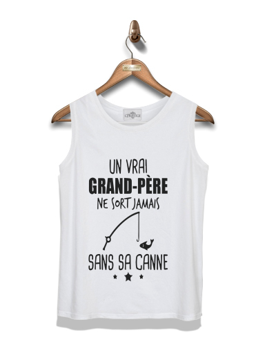  Un grand pere ne sort jamais sans sa canne Cadeau pecheur para Tapa del tanque del niño