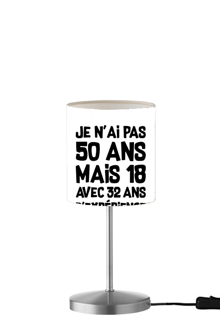  50 ans Cadeau anniversaire para Lámpara de mesa / mesita de noche