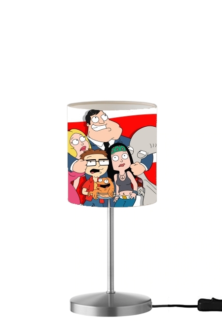  American Dad USA Mashup para Lámpara de mesa / mesita de noche