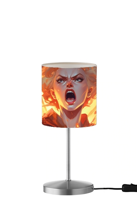  Angry Girl para Lámpara de mesa / mesita de noche