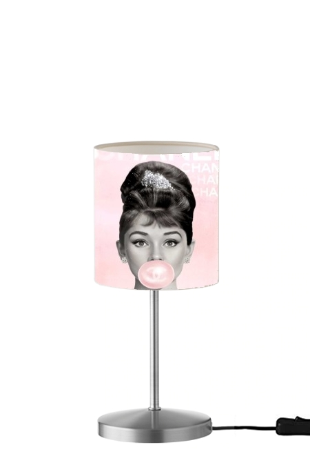  Audrey Hepburn bubblegum para Lámpara de mesa / mesita de noche