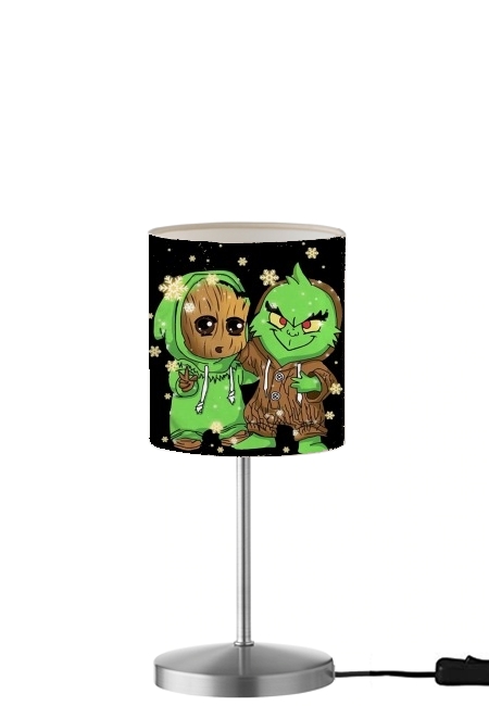  Baby Groot and Grinch Christmas para Lámpara de mesa / mesita de noche