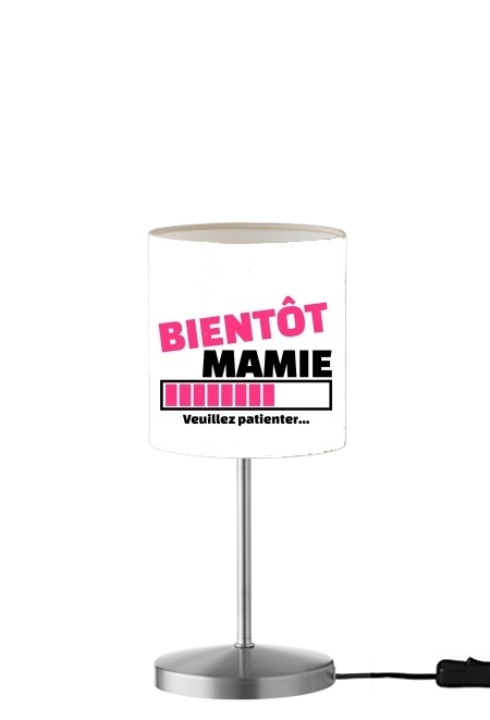  Bientot Mamie Cadeau annonce naissance para Lámpara de mesa / mesita de noche