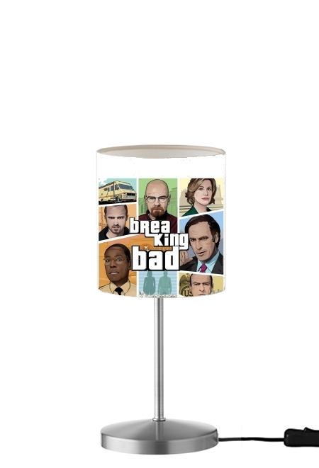  Breaking Bad GTA Mashup para Lámpara de mesa / mesita de noche