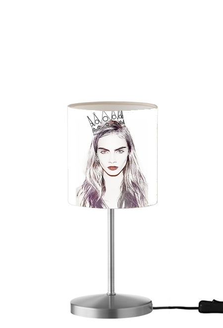  Cara Delevingne Queen Art para Lámpara de mesa / mesita de noche