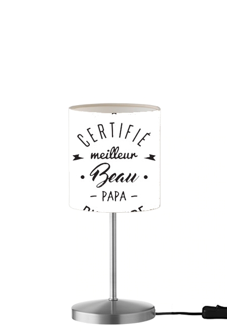  Certifie meilleur beau papa para Lámpara de mesa / mesita de noche