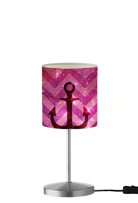  Anchor party chevron in galaxy Pink para Lámpara de mesa / mesita de noche