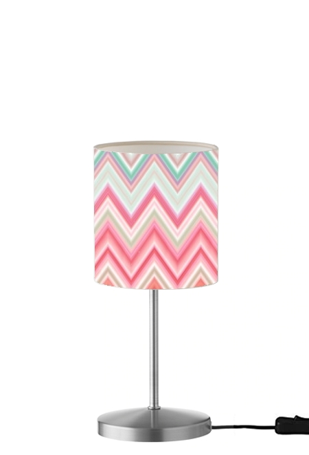  colorful chevron in pink para Lámpara de mesa / mesita de noche