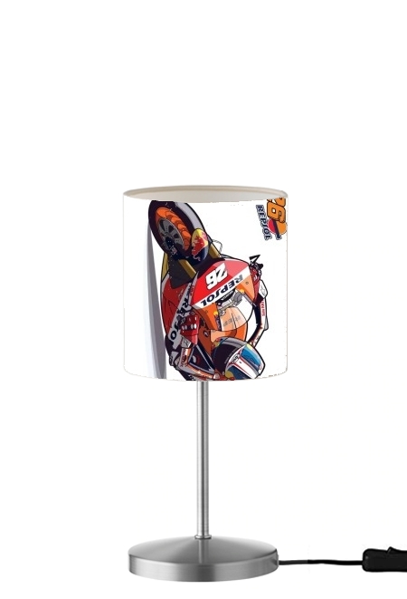  Dani Pedrosa Moto GP Cartoon Art para Lámpara de mesa / mesita de noche