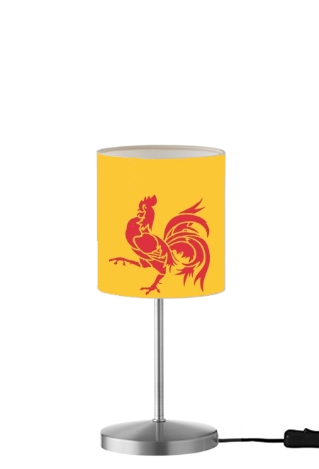  Drapeau de la Wallonie para Lámpara de mesa / mesita de noche