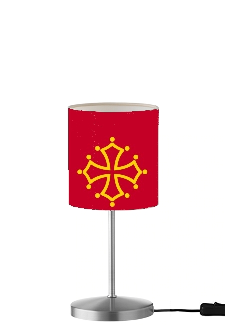  Drapeau de Midi-Pyrenees para Lámpara de mesa / mesita de noche