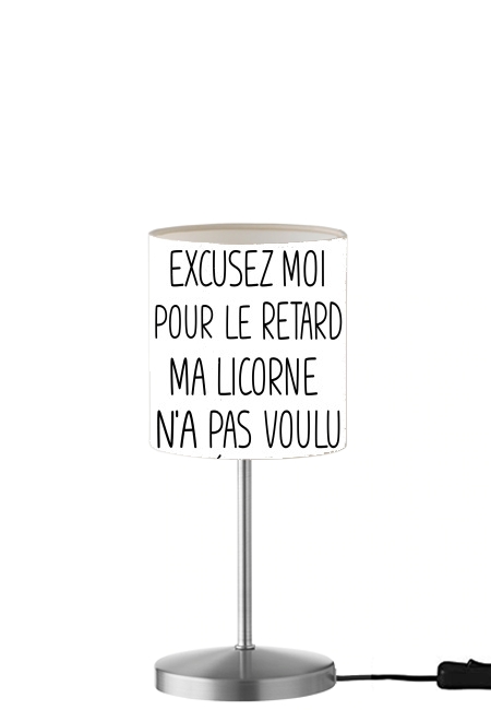  Excusez moi pour le retard ma licorne na pas voulu demarrer para Lámpara de mesa / mesita de noche