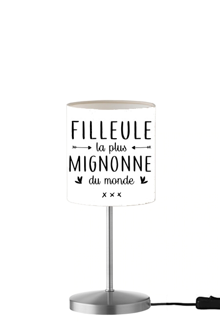  Filleule la plus mignonne du monde para Lámpara de mesa / mesita de noche