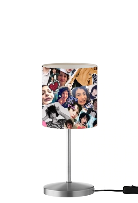  Finn wolfhard fan collage para Lámpara de mesa / mesita de noche