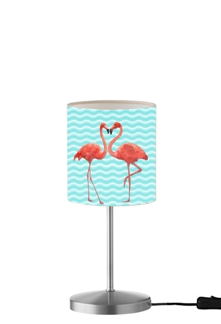  flamingo love para Lámpara de mesa / mesita de noche