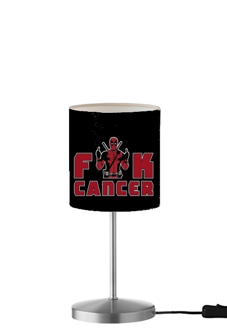  Fuck Cancer With Deadpool para Lámpara de mesa / mesita de noche