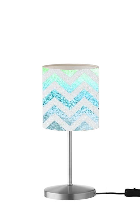  FUNKY CHEVRON BLUE para Lámpara de mesa / mesita de noche